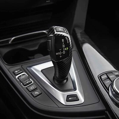 For F30 X3 X4 1-7Series BMW Carbon Fiber Pattern Gear Shift Knob Cover Trim Foto 1 de 4