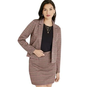 NEW Maurices Houndstooth Blazer Skirt Suit Set Size M Knit Academia Cosplay Sexy - Picture 1 of 19