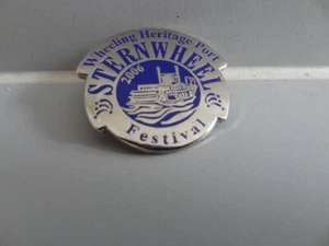 VINTAGE PADDLE STERNWHEEL BOAT W VA HERITAGE PORT FESTIVAL HAT LAPEL PIN 2006 - Picture 1 of 3