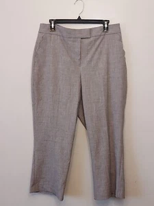 Elle Straight Ankle Mid-Rise Heather Gray Dress Pants Women's Size 12S - Picture 1 of 11