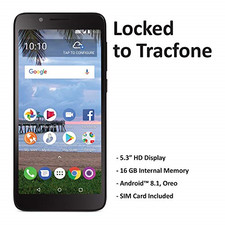 TracFone Carrier-Locked TCL LX 4G LTE Prepaid Smartphone - Black - 16GB - Sim -