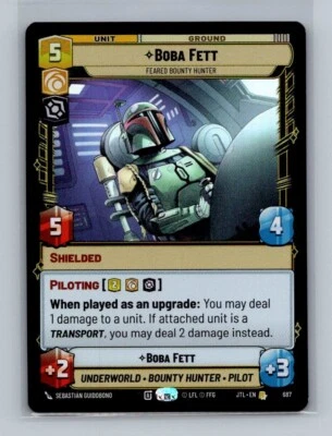 Boba Fett Bounty Hunter 687 Foil Jump To Lightspeed JTL Star Wars Unlimited SWU - Image 1 of 2