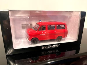 Minichamps 1965 Ford Transit Fire Bus Truck Feuerwehr Pforzheim 1/43 Limited Rar - Picture 1 of 2