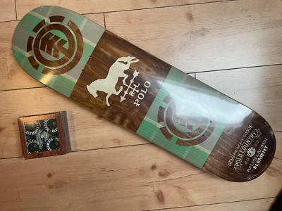 Polo Ralph Lauren x Element "Quadrant" Skateboard-Deck 8.25'' mit Rädern SEALED - Bild 1 von 4