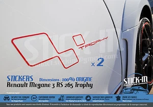 Renault Megane 3 RS TROPHY 265 Stickers Autocollants Portes Doors Decals - Picture 1 of 2