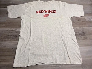 Vintage Detroit Red Wings T-Shirt Logo 7 Embroidered XL NHL Hockey Fan Apparel - Picture 1 of 10
