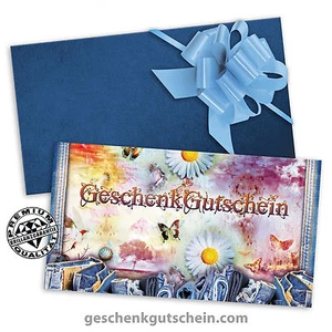 Gutscheinkarten mit Kuverts und Schleifen für Mode Bekleidung Fashion FA1243 - Bild 1 von 3