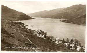 Loch Long from Above Arrochar Scotland RPPC Real Photo Postcard - Picture 1 of 2