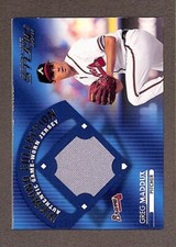 2001 Donruss Studio Diamond Collection #DC-5 Greg Maddux Game Used Jersey