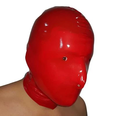 Brand New Red Latex Rubber Hood Mask (one size) - Image 1 of 4