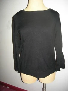 Suéter negro cuello redondo manga campana Lane Bryant 14/16 14W 16W 0X 1X - Imagen 1 de 3