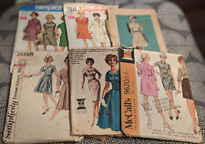 Lot of 6 Vintage Sewing Patterns Size 20.5 Plus Size 40 42B 43B 44B Dresses