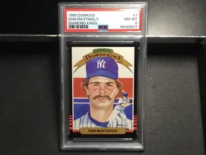 1985 Donruss #7 Don Mattingly Diamond Kings Baseball Card PSA 8 Near Mint-Mint - Picture 1 of 2