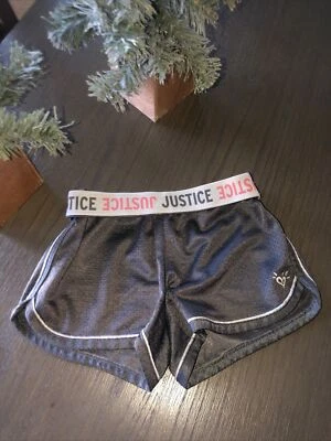 justice 💜 Pantalones cortos deportivos de malla gris talla 8  Foto 1 de 2