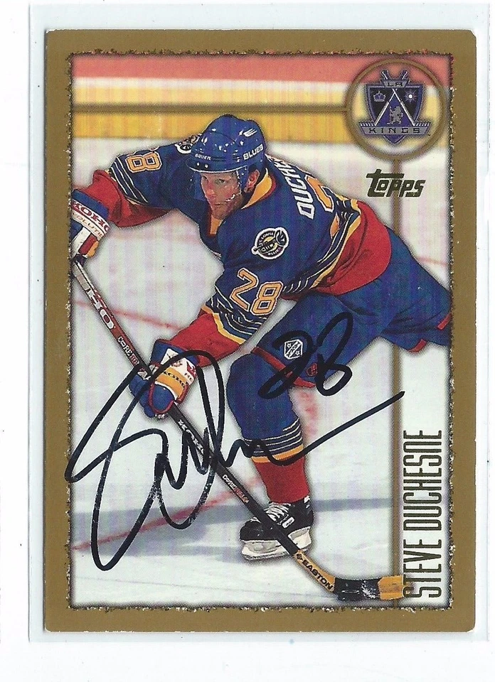 Tarjeta Topps #44 firmada por Steve Duchesne 1998/99 Foto 1 de 1