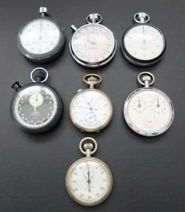 7 x Stoppuhr / Hanhart / Junghans / T.M.U. Heuer / u.a. - Bild 1 von 11