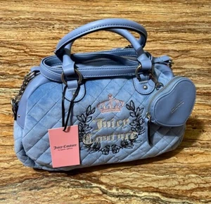 Borsa Juicy Couture grande blu Juicy Couture trapuntata borsa a mano tracolla - Foto 1 di 13