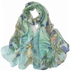 Scarfs for Women Lightweight Scarves Elegant Floral Pattern Sheer Scarfs Shaw... - Picture 1 of 4