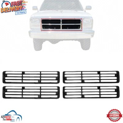 FOR 91-93 DODGE W150 FRONT GRILLE INSERTS LEFT RIGHT UPPER LOWER ALL 4 INCLUDED Foto 1 de 4