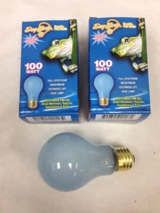 DayBrite 100W A19 Frost Neodymium Reptile Pet Full Spectrum Light Bulb 2pc - Picture 1 of 7