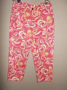 New Ruby Rd Womens Size 10 Floral Casual Jean Style Pants Cropped Inseam 26" - Picture 1 of 5