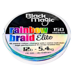 Black Magic Rainbow Elite 8X Multi-Colour Braid 300m 20lb - Picture 1 of 7