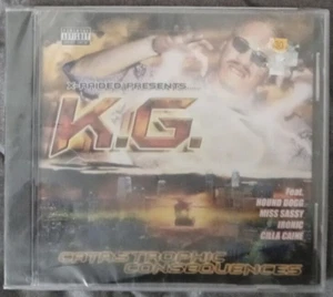 X-RAIDED presents K.G. - "CATASTROPHIC CONSEQUENCES" (RARE CALI G-FUNK) IRONIC - Picture 1 of 2