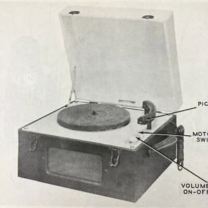 Vintage Original 1946 Airline Phono Model 64BR-916A Wire Schematic Repair Manual - Picture 1 of 2