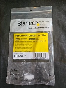 STARTECH MDP2DPMF6IN 6-INCH MINI DISPLAYPORT TO DISPLAYPORT VIDEO CABLE (16767) - Picture 1 of 2