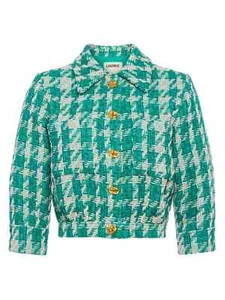 NEW, L'AGENCE Jia Houndstooth Tweed Jacket Size 6 #SJ1544 - Picture 1 of 12