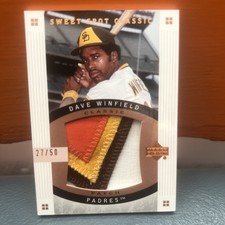 2005 Upper Deck Sweet Spot Classic Dave Winfield Jumbo 3 Color Padres Patch 