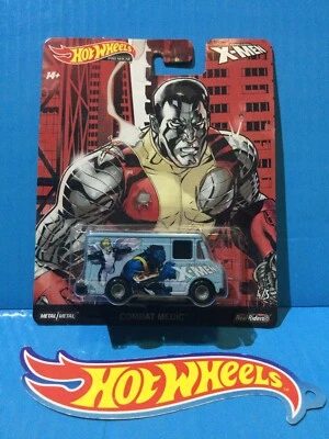 2019 HOT WHEELS PREMIUM POP CULTURE X-MEN #4 COMBAT MEDIC BLUE DELIVERY VAN - Image 1 of 4