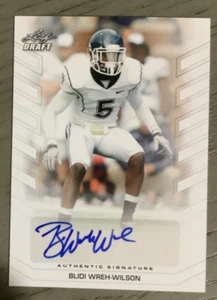 Tarjeta de novato Blidi Wreh-Wilson 2013 Leaf Draft autógrafo auténtico Titanes - Imagen 1 de 2