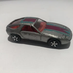 Vintage PlayArt Porsche 928 Toy Car Silver, Red & Blue – Red Interior - Picture 1 of 12
