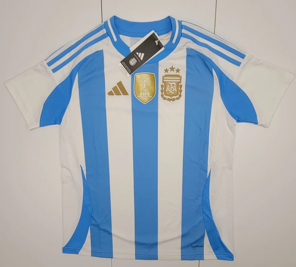 adidas Women's Sz S Argentina 24 Home Jersey Soccer Blue White IP8386
