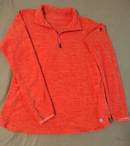 Pullover BCG 1/4 Cremallera Para Mujer Talla Mediana Naranja Polar Claro Prendas Deportivas Top - Imagen 1 de 10