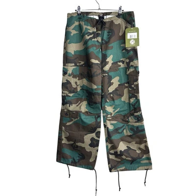 Pantalones de paracaidista Rothco para mujer pequeños verdes marrones camuflados fatigas carga cintura baja Foto 1 de 4