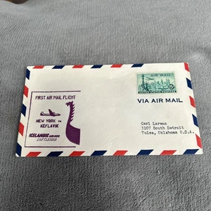 FDC - ICELANDIC AIRLINES - NEW YORK- KEFLAVIK - FIRST FLIGHT - Undated/No Frank  - Picture 1 of 4
