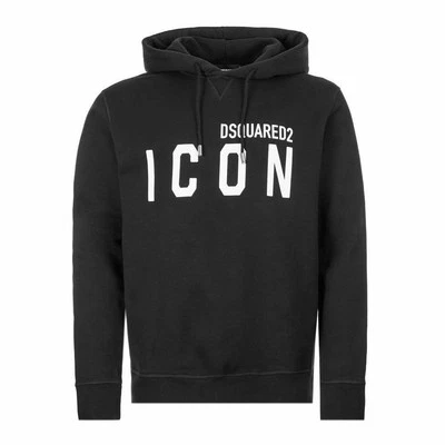 Sudadera Con Capucha Impresa DSQUARED2 Icon Negra - Imagen 1 de 4