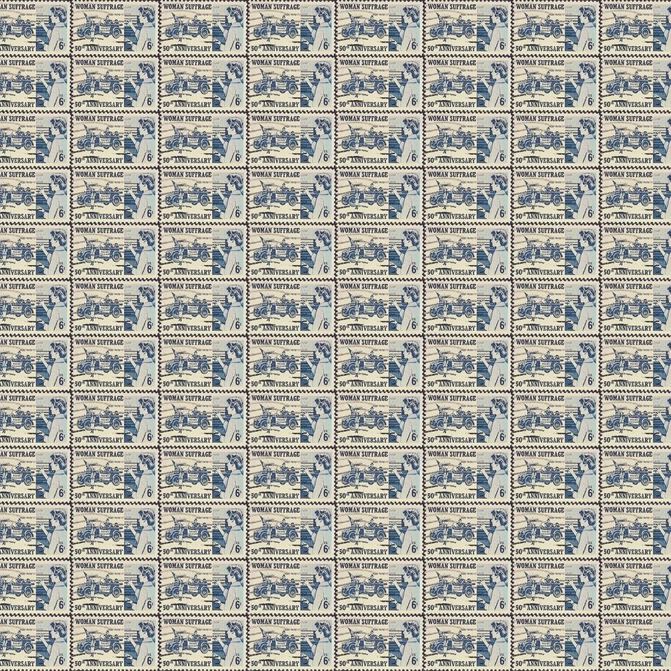 50th Anniversary Stamp 44" fabric y Benartex, 12324-50,  Votes for Women - Image 1 of 1