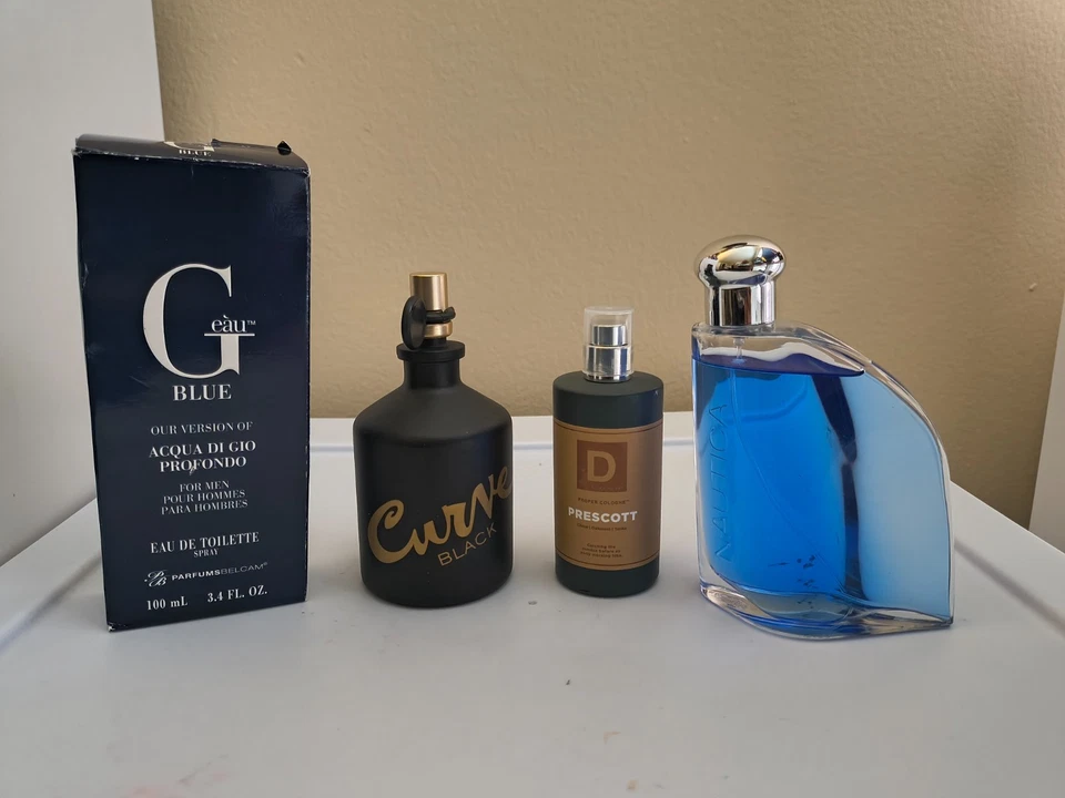 Paquete de 4 colinas para hombre - G Eau Blue · Curve Black · Prescott Proper Cologne Foto 1 de 1