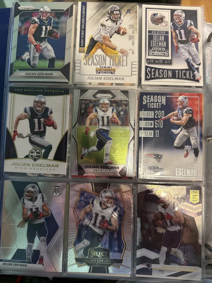 9 Card Lot Julian Edelman   New England Patriots  AL35 - Image 1 of 1
