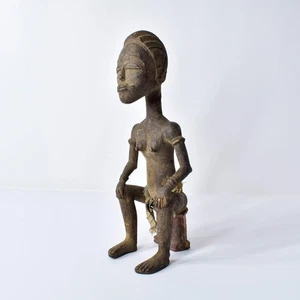 Baule sitzende Holzfigur Côte d'Ivoire - Bild 1 von 17