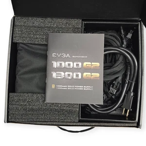 EVGA SuperNOVA 1300W G2 80+ Gold PSU w/ Short Cables Power Supply 120-G2-1300-XR - Picture 1 of 11