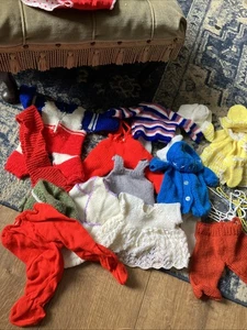 vintage dolls clothes bundle Handmade Mixed Sizes Plus Dolls Clothes Handers - Picture 1 of 11
