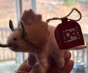 Fieltro Lana Dinosaurio Rosa Adorno Lugar y Hora - Imagen 1 de 7