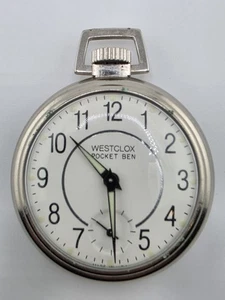 Orologio da tasca vintage Westclox Pocket Ben *NON FUNZIONANTE* carica ma non funziona - Foto 1 di 5
