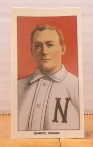 TARJETA DE BÉISBOL DE COLECCIÓN TOBACCO REIMPRESIÓN 1988 SWEET CAPORAL BROTE SHARPE NEWARK - Imagen 1 de 2