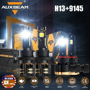 For Hummer H3 2006-2010 AUXBEAM Canbus LED Headlight High Low + Fog Bulbs White - Picture 1 of 12