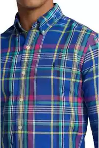 Neu mit Etikett $ 148 Polo Ralph Lauren kariertes langärmliges Button-Down-Hemd für Herren blau XLT - Bild 1 von 5